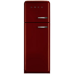 Smeg FAB30LF Fridge Freezer, A++ Energy Rating, Left-Hand Hinge, 60cm Wide Red